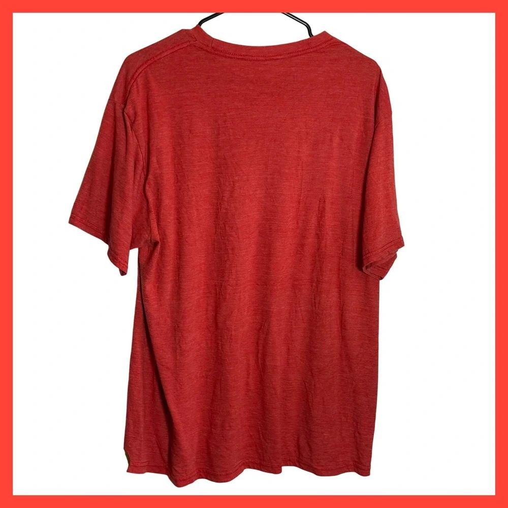 Coca-Cola Mens XL Graphic T-Shirt Heather Red 76 Division Atle Distressed Logo